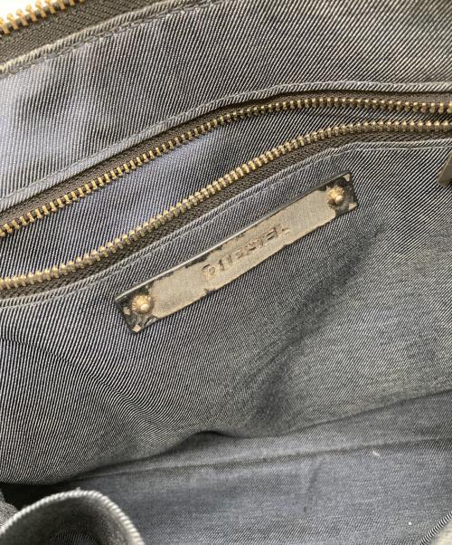 DIESEL（ディーゼル）DIESEL (ディーゼル) コーティング2WAYバッグ グレー×ブラックの古着・服飾アイテム