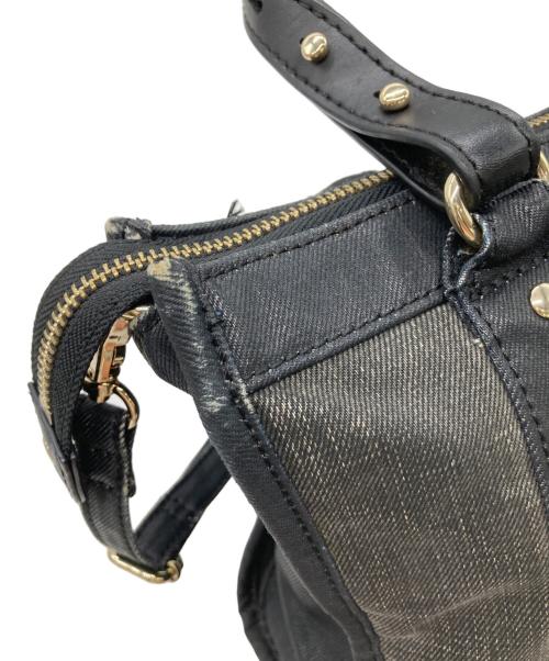 DIESEL（ディーゼル）DIESEL (ディーゼル) コーティング2WAYバッグ グレー×ブラックの古着・服飾アイテム