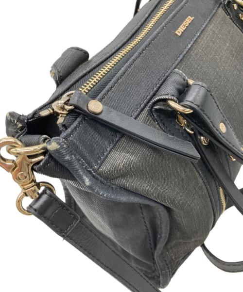 DIESEL（ディーゼル）DIESEL (ディーゼル) コーティング2WAYバッグ グレー×ブラックの古着・服飾アイテム