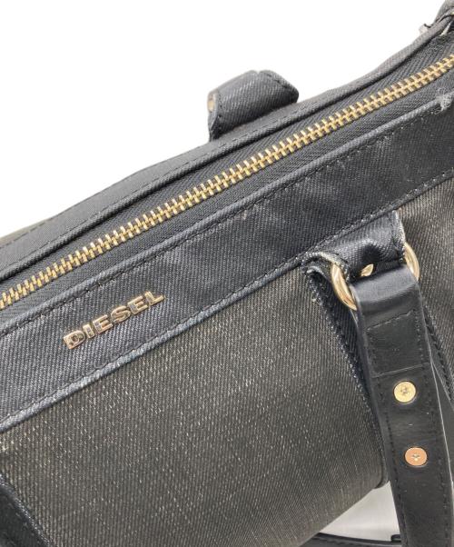 DIESEL（ディーゼル）DIESEL (ディーゼル) コーティング2WAYバッグ グレー×ブラックの古着・服飾アイテム