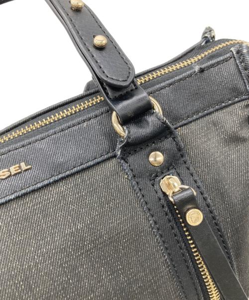 DIESEL（ディーゼル）DIESEL (ディーゼル) コーティング2WAYバッグ グレー×ブラックの古着・服飾アイテム