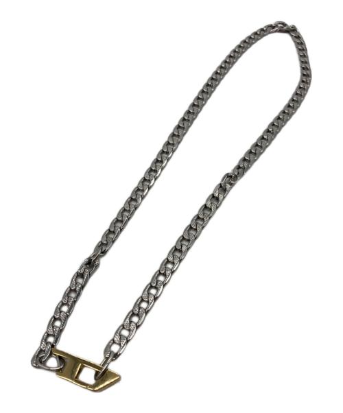 DIESEL（ディーゼル）DIESEL (ディーゼル) Dロゴチェーンネックレス シルバーの古着・服飾アイテム