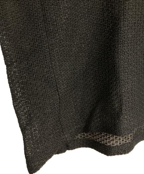 IHNN（イン）IHNN (イン) Half―Sleeve Pullover Mesh Top ブラック サイズ:38の古着・服飾アイテム