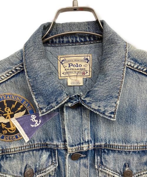 POLO RALPH LAUREN（ポロ・ラルフローレン）POLO RALPH LAUREN (ポロ・ラルフローレン) ポロベアデニムジャケット インディゴ サイズ:SIZE S(160-84A)の古着・服飾アイテム