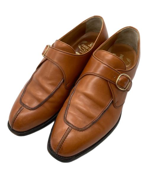 SCOTCH GRAIN（スコッチグレイン）SCOTCH GRAIN (スコッチグレイン) シングルモンクストラップシューズ ブラウン サイズ:26.5EEEの古着・服飾アイテム