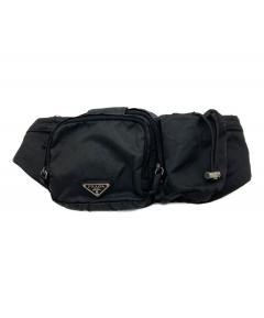 中古・古着通販】PRADA (プラダ) ナイロンウエストバッグ ブラック