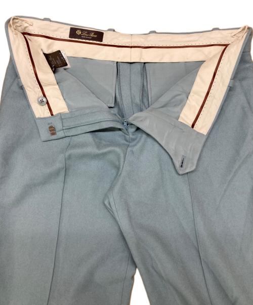 LORO PIANA（ロロピアーナ）LORO PIANA (ロロピアーナ) カシミヤ×シルク ストレート パンツ ブルー サイズ:42の古着・服飾アイテム