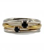GARNIガルニ）の古着「Ripple Ring-Combi」｜シルバー×ブラック