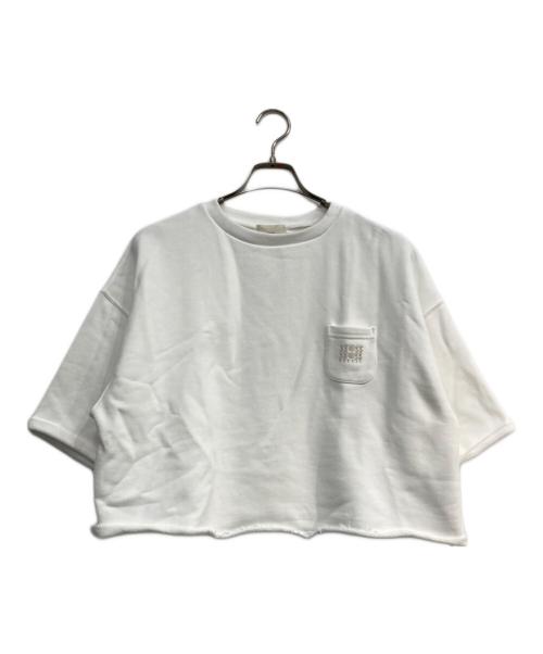 soyy（ソイ）soyy (ソイ) URAKE CROPPED TEE ホワイト サイズ:ｆｒｅｅの古着・服飾アイテム