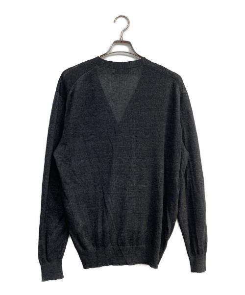 TOMORROW LAND tricot（トゥモローランド トリコ）TOMORROW LAND tricot (トゥモローランド トリコ) ティントリネン Vネックカーディガン グレー サイズ:Lの古着・服飾アイテム