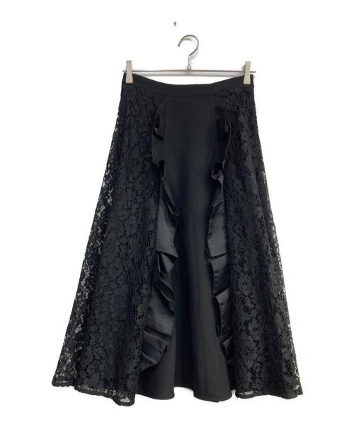 CO|TE（コート）CO|TE (コート) フリルレーススカート ブラック サイズ:40の古着・服飾アイテム