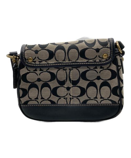 COACH（コーチ）COACH (コーチ) ターンロックショルダーバッグ ベージュ×ブラックの古着・服飾アイテム