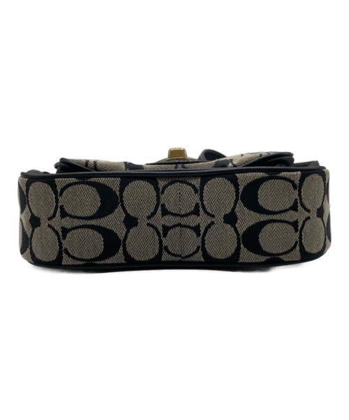 COACH（コーチ）COACH (コーチ) ターンロックショルダーバッグ ベージュ×ブラックの古着・服飾アイテム