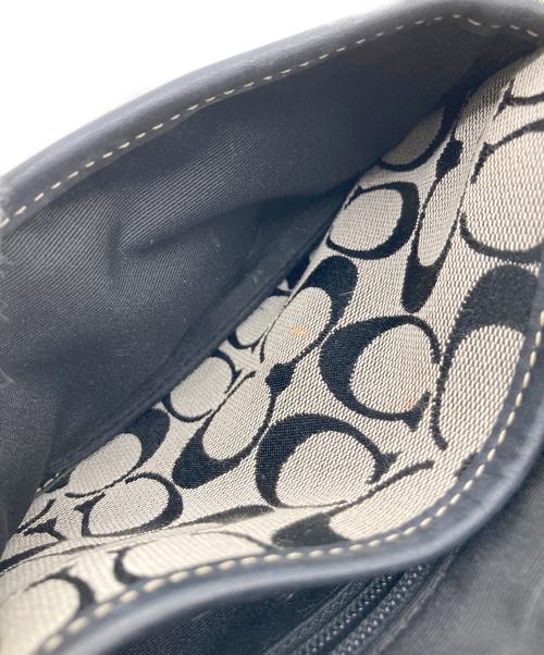 COACH（コーチ）COACH (コーチ) ターンロックショルダーバッグ ベージュ×ブラックの古着・服飾アイテム