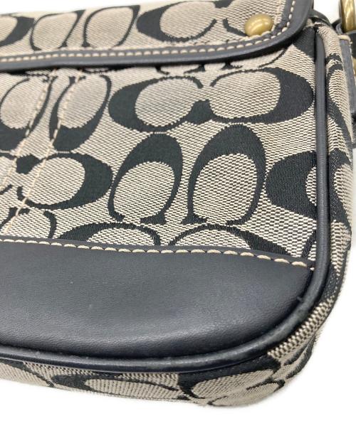 COACH（コーチ）COACH (コーチ) ターンロックショルダーバッグ ベージュ×ブラックの古着・服飾アイテム