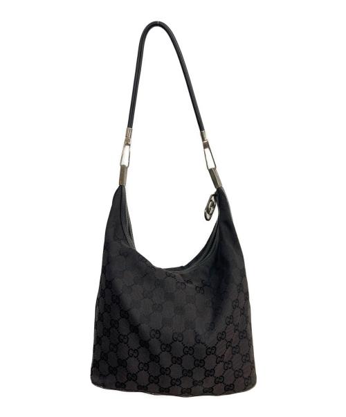 GUCCI（グッチ）GUCCI (グッチ) GGキャンバスワンショルダーバッグ ブラックの古着・服飾アイテム