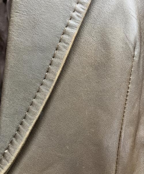 MaxMara（マックスマーラ）MaxMara (マックスマーラ) レザーテーラードジャケット ブラウン サイズ:40の古着・服飾アイテム