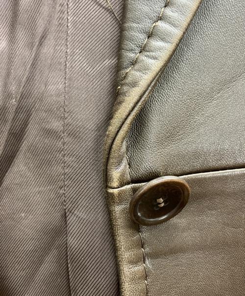 MaxMara（マックスマーラ）MaxMara (マックスマーラ) レザーテーラードジャケット ブラウン サイズ:40の古着・服飾アイテム