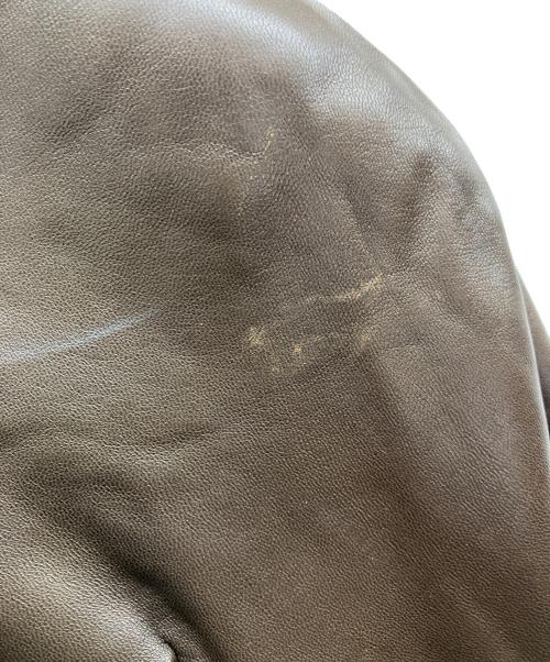 MaxMara（マックスマーラ）MaxMara (マックスマーラ) レザーテーラードジャケット ブラウン サイズ:40の古着・服飾アイテム