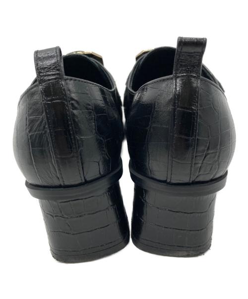 Tnewties（トゥエンティーズ）TNEWTIES (トゥエンティーズ) スクエアバックルタッセルローファー ブラック サイズ:22.5cmの古着・服飾アイテム