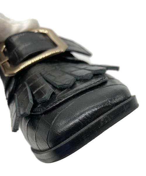 Tnewties（トゥエンティーズ）TNEWTIES (トゥエンティーズ) スクエアバックルタッセルローファー ブラック サイズ:22.5cmの古着・服飾アイテム