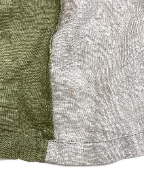 08MAB（ゼロハチマブ）08MAB (ゼロハチマブ) リネンワンピース ブルー×ベージュ サイズ:Freeの古着・服飾アイテム