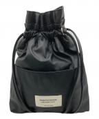 beautiful people×STUDIOUSビューティフルピープル×ステュディオス）の古着「別注2Way Leather Drawstring Shoulder Bag」｜ブラック