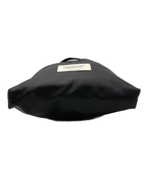 beautiful people（ビューティフルピープル）beautiful people (ビューティフルピープル) STUDIOUS (ステュディオス) 別注2Way Leather Drawstring Shoulder Bag ブラックの古着・服飾アイテム