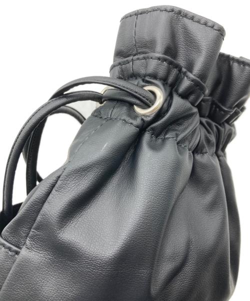 beautiful people（ビューティフルピープル）beautiful people (ビューティフルピープル) STUDIOUS (ステュディオス) 別注2Way Leather Drawstring Shoulder Bag ブラックの古着・服飾アイテム