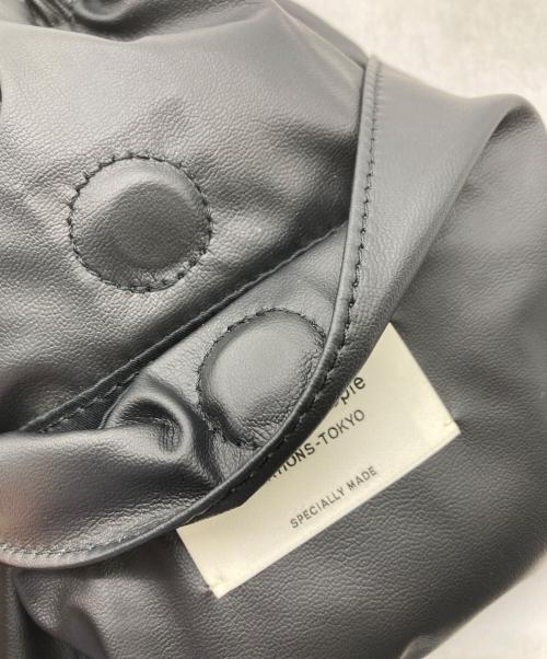 beautiful people（ビューティフルピープル）beautiful people (ビューティフルピープル) STUDIOUS (ステュディオス) 別注2Way Leather Drawstring Shoulder Bag ブラックの古着・服飾アイテム