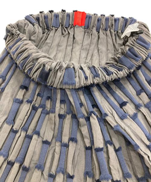 HaaT（ハート）Haat (ハート) デザインプリーツスカート グレー×ネイビー サイズ:2の古着・服飾アイテム