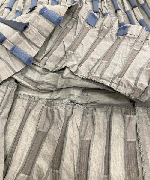 HaaT（ハート）Haat (ハート) デザインプリーツスカート グレー×ネイビー サイズ:2の古着・服飾アイテム