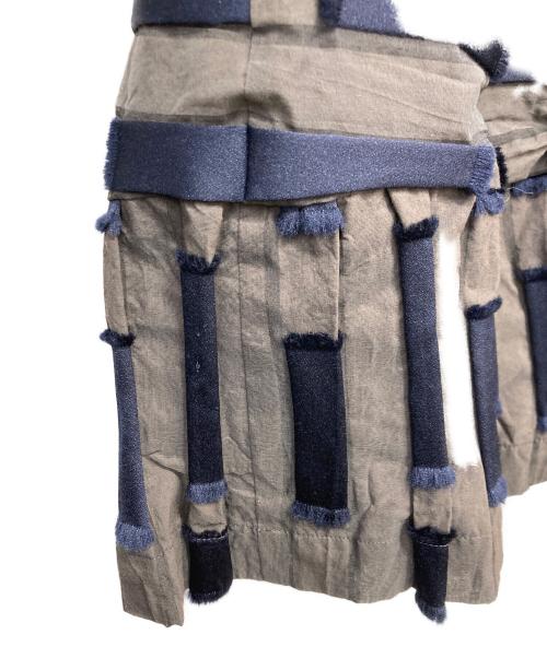 HaaT（ハート）Haat (ハート) デザインプリーツスカート グレー×ネイビー サイズ:2の古着・服飾アイテム