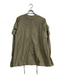 willfully（ウィルフリー）の古着「patchwork frill volume sleeve」｜オリーブ