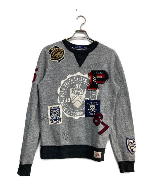 POLO RALPH LAUREN（ポロ・ラルフローレン）POLO RALPH LAUREN (ポロ・ラルフローレン) ワッペンスウェット グレー サイズ:ＸＳの古着・服飾アイテム