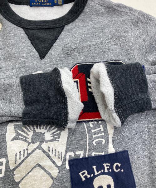 POLO RALPH LAUREN（ポロ・ラルフローレン）POLO RALPH LAUREN (ポロ・ラルフローレン) ワッペンスウェット グレー サイズ:ＸＳの古着・服飾アイテム