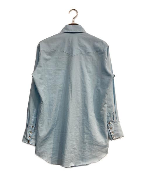 H BAR C（エイチバーシー）H BAR C (エイチバーシー) ウエスタンシャツ ブルー サイズ:15 1/2-33の古着・服飾アイテム