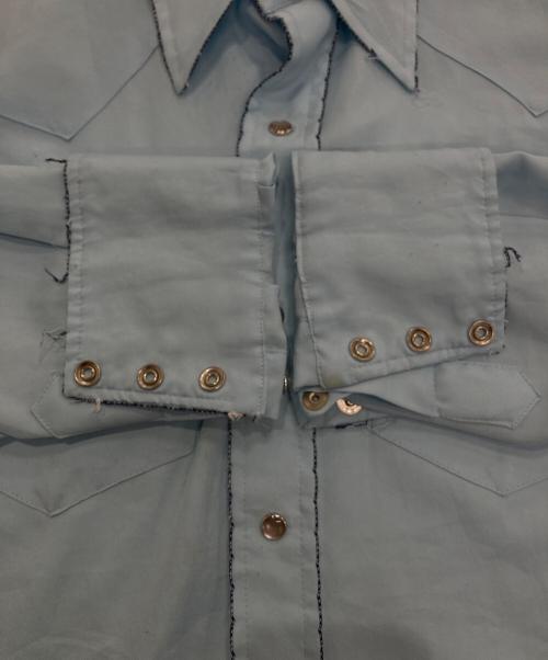 H BAR C（エイチバーシー）H BAR C (エイチバーシー) ウエスタンシャツ ブルー サイズ:15 1/2-33の古着・服飾アイテム