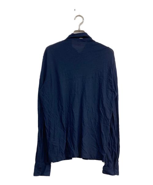 HERNO（ヘルノ）HERNO (ヘルノ) 襟付きジャージーシャツ ネイビー サイズ:46の古着・服飾アイテム
