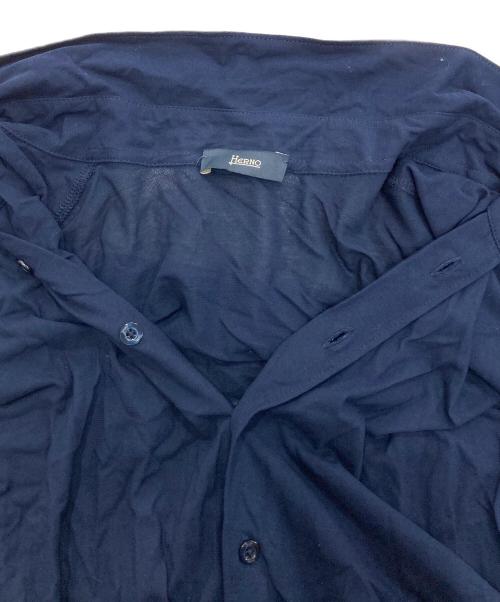 HERNO（ヘルノ）HERNO (ヘルノ) 襟付きジャージーシャツ ネイビー サイズ:46の古着・服飾アイテム