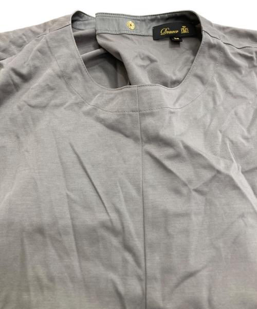 DRAWER（ドゥロワー）Drawer (ドゥロワー) クルーネック コットン 半袖 ロングワンピース グレー サイズ:36の古着・服飾アイテム