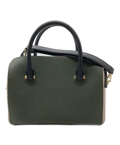 Kate Spade（ケイトスペード）Kate Spade (ケイトスペード) 2WAYバッグ グリーン×ピンクの古着・服飾アイテム