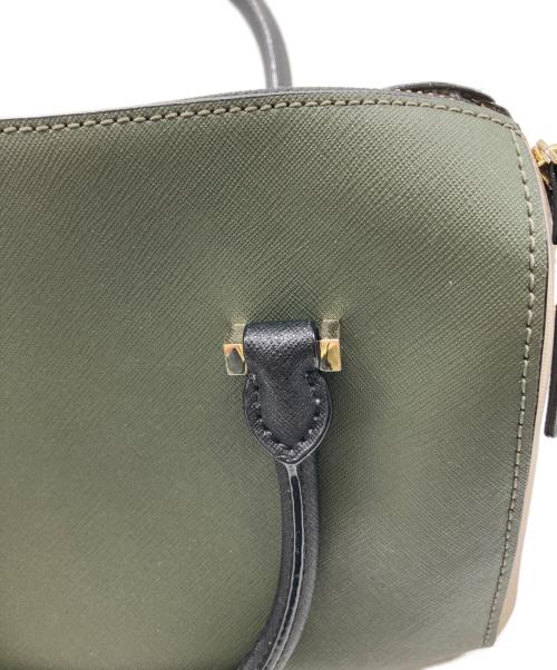 Kate Spade（ケイトスペード）Kate Spade (ケイトスペード) 2WAYバッグ グリーン×ピンクの古着・服飾アイテム