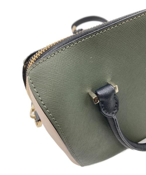 Kate Spade（ケイトスペード）Kate Spade (ケイトスペード) 2WAYバッグ グリーン×ピンクの古着・服飾アイテム