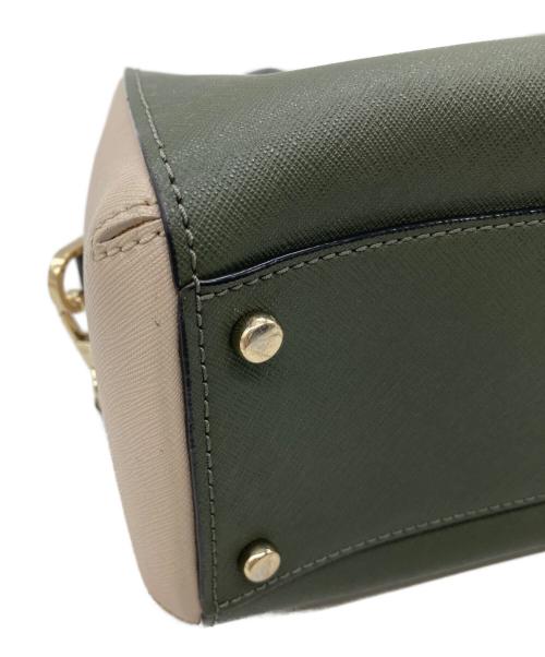 Kate Spade（ケイトスペード）Kate Spade (ケイトスペード) 2WAYバッグ グリーン×ピンクの古着・服飾アイテム