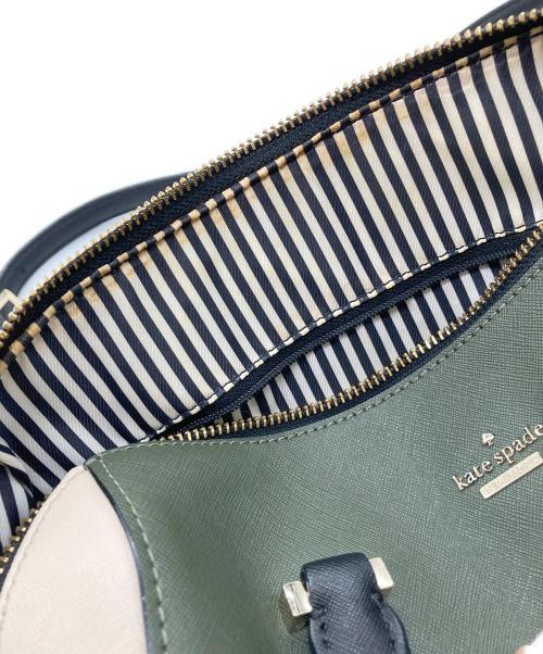 Kate Spade（ケイトスペード）Kate Spade (ケイトスペード) 2WAYバッグ グリーン×ピンクの古着・服飾アイテム