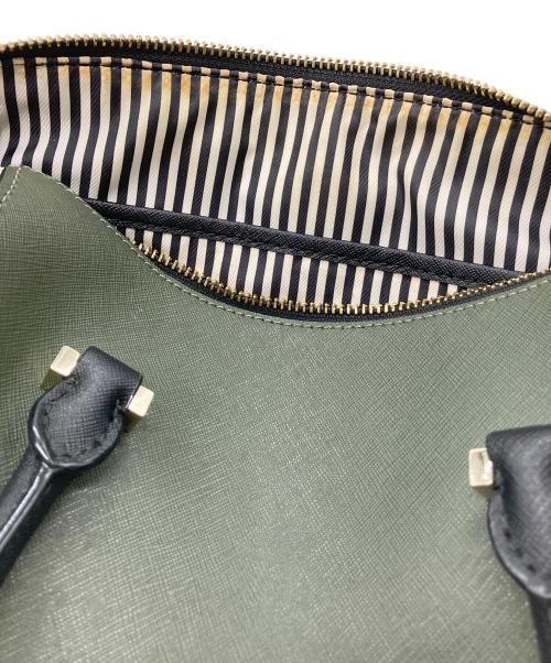 Kate Spade（ケイトスペード）Kate Spade (ケイトスペード) 2WAYバッグ グリーン×ピンクの古着・服飾アイテム