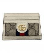 GUCCIグッチ）の古着「オフィディア GGスプリーム カードケース」｜ベージュ×アイボリー