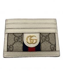 GUCCI（グッチ）の古着「オフィディア GGスプリーム カードケース」｜ベージュ×アイボリー