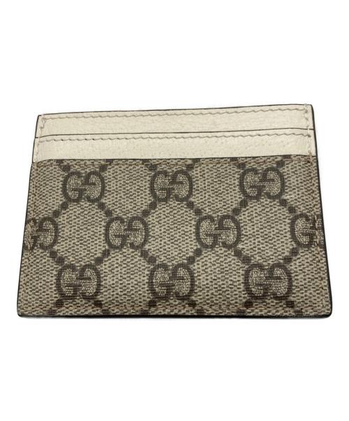 GUCCI（グッチ）GUCCI (グッチ) オフィディア GGスプリーム カードケース ベージュ×アイボリーの古着・服飾アイテム